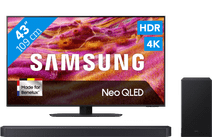 Coolblue Samsung 43" Neo QLED QN90F 4K (2025) + Samsung HW-B750F (2025) aanbieding