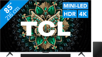 Coolblue TCL 85" QD Mini-led C61K 4K (2025) + TCL Q75H aanbieding