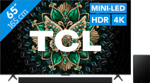 TCL 65" QD Mini-led C61K 4K (2025) + TCL Q65H TCL QLED televisie en soundbar bundel