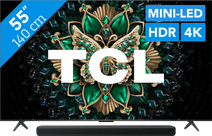 Coolblue TCL 55" QD Mini-led C61K 4K (2025) + TCL S45H 2.0 Soundbar aanbieding