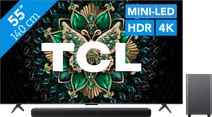 Coolblue TCL 55" QD Mini-led C61K 4K (2025) + TCL S55H 2.1 Soundbar aanbieding