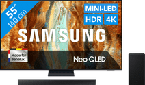 Coolblue Samsung 55" Neo QLED QN73F 4K (2025) + Samsung HW-B750F (2025) aanbieding