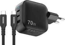 Sitecom 70W GaN Power Delivery Wandoplader + Sitecom USB-C naar USB-C Kabel 2m Universele laptop oplader