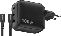Sitecom 100W GaN Power Delivery Wandoplader + Sitecom USB-C naar USB-C Kabel 2m Universele laptop oplader