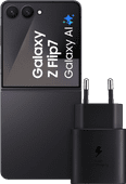 Samsung Galaxy Z Flip 7 512GB Zwart 5G + Samsung Oplader 25 Watt Zwart Smartphone