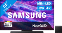 Coolblue Samsung 85" Neo QLED QN80F 4K (2025) + Samsung HW-QS700F (2025) aanbieding