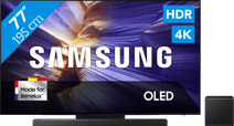 Coolblue Samsung 77" OLED S90F 4K (2025) + Samsung HW-QS700F (2025) aanbieding