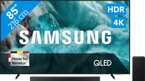 Coolblue Samsung 85" QLED Q7FA 4K (2025) + Samsung HW-B750F (2025) aanbieding