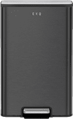 EKO Marina 50 liter Mat Zwart RVS prullenbak