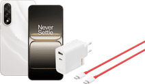 OnePlus Nord 5 256GB Wit 5G + OnePlus SuperVOOC Oplader 80W met 2 Poorten + Usb C kabel Android telefoon