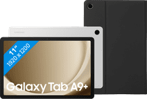 Samsung Galaxy Tab A9 Plus 11 inches 8GB/256GB WiFi Silver + Book Case Black tablet with large screen size