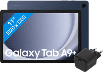 Samsung Galaxy Tab A9 Plus 11 inches 8GB/256GB WiFi Blue + BlueBuilt Charger tablet with large screen size
