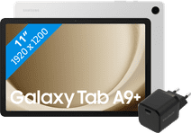 Samsung Galaxy Tab A9 Plus 11 inches 8GB/256GB WiFi Silver + BlueBuilt Charger tablet with large screen size
