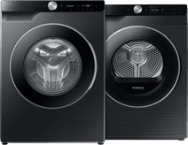 Samsung WW11DG6B85LB AI Wash + Samsung DV90DG6845LBU3 AI Dry+ Zwarte wasmachine en droger