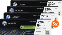 HP 220A LaserJet Toner Cartridge Combo Pack (3 units) Toner cartridge for HP printer