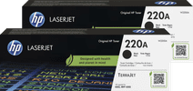 HP 220A LaserJet Toner Cartridge Black (2 units) Toner cartridge for HP printer