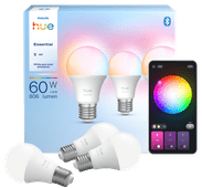 Coolblue Philips Hue Essential A60 White and Color E27 3-pack aanbieding