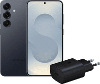 Coolblue Samsung Galaxy S25 256GB Zilver 5G + Samsung Oplader 25 Watt Zwart aanbieding