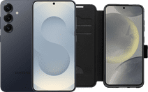 Coolblue Samsung Galaxy S25 256GB Zilver 5G + BlueBuilt Book Case Zwart aanbieding