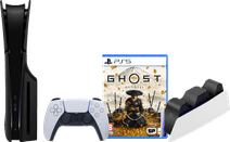 PlayStation 5 Slim Disc Edition + Ghost of Yotei + Covers Black + Charging Dock PlayStation 5 Pro or Slim