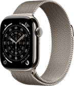 Apple Watch Series 11 Cellular 42mm Titanium  Natural Milanese Band Middelgrote smartwatch