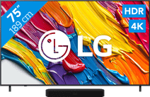 Coolblue LG 75" QNED82 4K (2025) + Sonos Beam Gen2 Zwart aanbieding