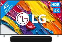 Coolblue LG 43" QNED82 4K (2025) + Sonos Beam Gen2 Zwart aanbieding