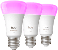 Philips Hue White and Color E27 1100lm 3-pack Smart lamp met E27 fitting