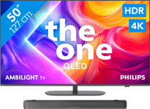 Coolblue Philips Ambilight 50'' PUS9000 QLED 4K (2025) + Philips TAB5109 aanbieding