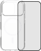 BlueBuilt Protective Back Cover met MagSafe iPhone 17 Pro Transparant + iPhone 17 Pro Screenprotector Glas Hoesje met goede valbescherming