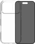 BlueBuilt Protective Back Cover iPhone 17 Pro Transparant + BlueBuilt iPhone 17 Pro Privacy Screenprotector Glas Hoesje met goede valbescherming