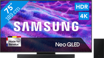 Coolblue Samsung 75" Neo QLED QN82F 4K (2025) + Samsung HW-B750F Zwart aanbieding