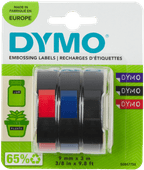 DYMO Embossing Tape 9mm 3 kleuren pack 