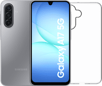 Samsung Galaxy A17 128GB Grijs 5G + BlueBuilt Back Cover Transparant Samsung A serie aanbieding