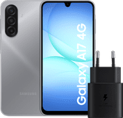 amsung Galaxy A17 128GB Blauw 4G + Samsung Oplader 25 Watt Zwart Samsung A serie aanbieding
