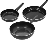 Demeyere Alu Cosi 3 Ceramic Frying Pan Set 24cm + 28cm + Wok 28cm oven-proof pan