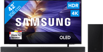 Coolblue Samsung 42" OLED S90F (2025) + Samsung HW-B750F Zwart aanbieding