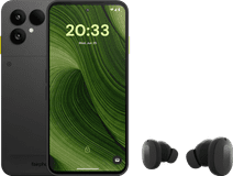 Fairphone 6 256GB Zwart 5G + Fairphone Fairbuds True Wireless Earbuds Zwart Smartphone met het beste scherm