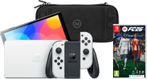 Coolblue Nintendo Switch OLED Wit + EA Sports FC 26 + BlueBuilt Beschermhoes aanbieding