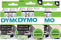 DYMO D1 9mm x 7m Zwart Wit Labels 3-pack Dymo label
