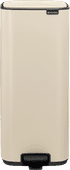 Brabantia Bo Pedal Bin 30 Liter Soft Beige RVS prullenbak