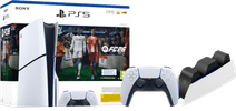 PlayStation 5 Slim Disc Edition + FC 26 + Extra Controller Wit + Oplaadstation PlayStation 5 Pro of Slim