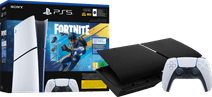 PlayStation 5 Slim Digital Edition Fortnite bundel + Covers Zwart + Extra Controller Wit Console kopen?