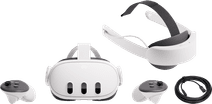 Meta Quest 3 512GB + BlueBuilt PC Link Cable + Elite Strap met batterij VR bril