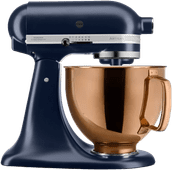 KitchenAid Artisan Mixer 5KSM125EIB Blue + Design Mixing Bowl Copper Stand mixer for amateur chefs