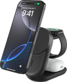 Belkin UltraCharge 3-in-1 MagSafe Draadloze Oplader met Standaard Qi2 25W Zwart Draadloze oplader voor je oordopjes