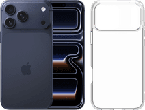 Apple iPhone 17 Pro Max 2TB Blauw + BlueBuilt Protective Back Cover Transparant Coolblue aanbieding