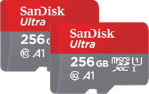 SanDisk MicroSDXC Ultra 256GB 120MB/s Duo Pack Geheugenkaart