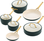 GreenPan Padova Cookware Set 10-piece Pine Green ceramic cookware