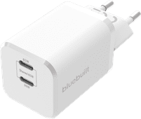 BlueBuilt Power Delivery Oplader met 2 Usb C Poorten 65W Wit Snellader